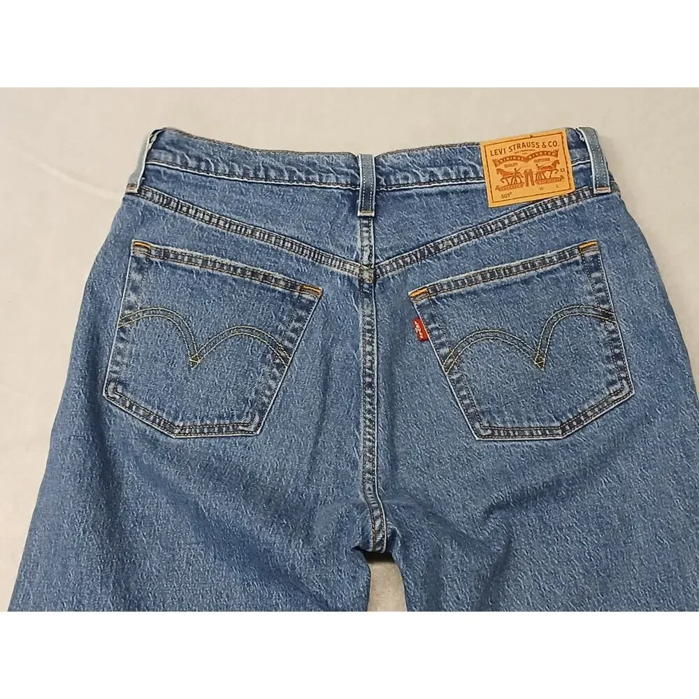 Levi's (29x30) 501 Men's Straight Fit Blue Denim Jeans